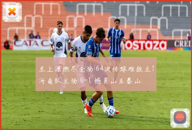 王上源燃尽全场 64次传球难救主！河南队主场 0-1 憾负山东泰山