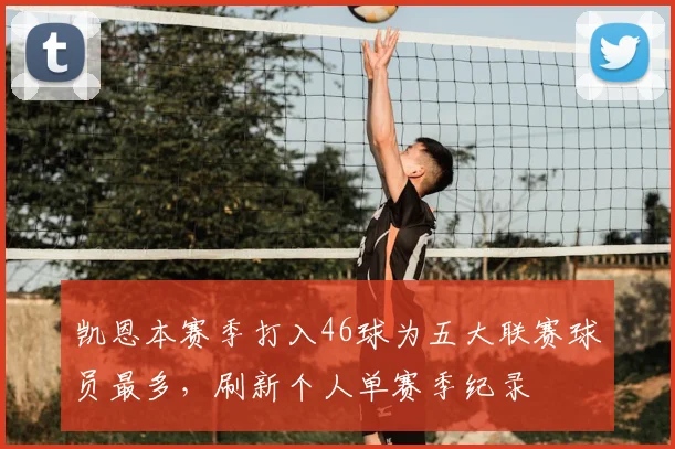 凯恩本赛季打入46球为五大联赛球员最多，刷新个人单赛季纪录