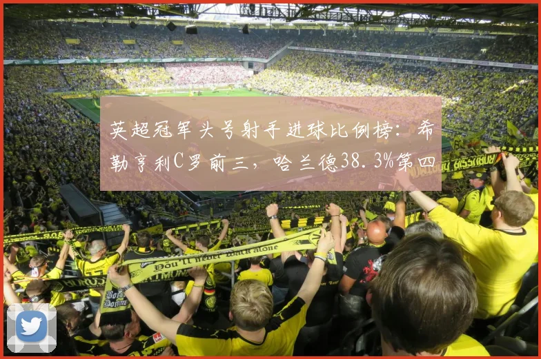 英超冠军头号射手进球比例榜：希勒亨利C罗前三，哈兰德38.3%第四